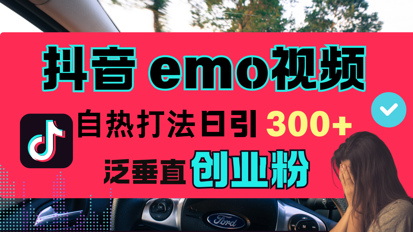 抖音“EMO视频”自热流打法,日引300+泛垂直创业粉