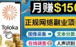 正规网络副业赚钱平台Toloka，利用业余时间月赚150美元
