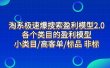 淘系极速爆搜索盈利模型2.0，各个类目的盈利模型，小类目/高客单/标品 非标