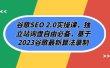 谷歌SEO 2.0实操课，独立站询盘自由必备，基于2023谷歌最新算法录制（94节
