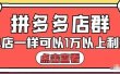 拼多多店群单店一样可以产出1万5以上利润【付费文章】