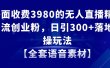 无人直播精准引流创业粉，日引300+落地实操玩法【全套语音素材】