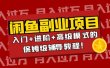 月入过万闲鱼副业项目：入门+进阶+高级模式的保姆级辅导教程