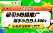 轻松引流老S批 不怕S粉一毛不拔 保姆级教程 小白照样日入500+