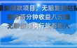 最新爆款项目，无脑复制粘贴，操作两分钟收益八元钱，无限操作执行就有…