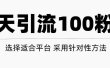 只需要做好这几步，就能让你每天轻松获得100+精准粉丝的方法！【视频教程】