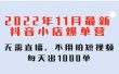 2022年11月最新抖音小店爆单训练营：无需直播，不用拍短视频，每天出1000单