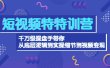 短视频特特训营：千万级操盘手带你从底层逻辑到实操细节到变现-价值2580
