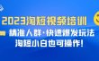 2023淘短视频培训：精准人群·快速爆发玩法，淘短小白也可操作