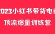 小红书电商爆量训练营，月入3W+！可复制的独家养生花茶系列玩法