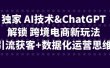 独家 AI技术ChatGPT解锁 跨境电商新玩法，引流获客+数据化运营思维