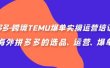 拼多多-跨境TEMU爆单实操运营培训班，海外拼多多的选品、运营、爆单