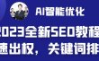 2023最新网站AI智能优化SEO教程，简单快速出权重，AI自动写文章+AI绘画配图