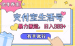 支付宝生活号，老年养生赛道，直接粗暴搬运，日入999+，有手就行