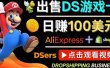 出售DS游戏卡，日赚100美元以上，净利润可达100%