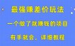 一个做了就赚钱的项目，最强赚差价玩法，有手就会，详细教程