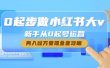 0起步做小红书大v，新手从0起号运营