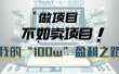 为什么做项目不如卖项目？我的100W+盈利之路