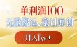 一单利润100+，无脑搬运，稳过原创，月入1w+