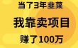 当了3年韭菜，我靠卖项目赚了100万