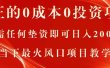 真正的0成本0投资项目，无需任何垫资即可日入2000+，当下最火风口项目教学