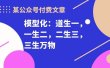 某付费文章《模型化：道生一，一生二，二生三，三生万物！》