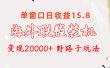 海外联盟装机 单窗口日收益15.8  变现20000+ 野路子玩法