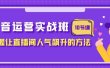抖音运营实战班，掌握让直播间人气飙升的方法（10节课）