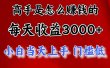 高手是怎么赚钱的，一天收益3000+ 这是穷人逆风翻盘的一个项目，非常…