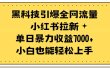 黑科技引爆全网流量小红书拉新，单日暴力收益7000+，小白也能轻松上手