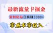 最新流量卡代理掘金，复制粘贴日赚3000+，零成本零投入，新手小白有手就行