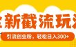 全新截流玩法，精准引流创业粉，轻松日入300+