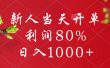 闲鱼冷门暴力赛道，新人当天开单，利润80%，日入1000+