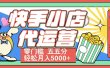 快手小店代运营 零门槛 五五分轻松月入5000+