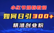 小红书爆粉教程，如何日引300+创业粉，快速实现精准变现！
