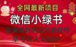 全网最新项目，微信小绿书，做第一批吃肉的人，一天十几分钟，无脑单号日入1000+