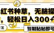 全网首发小红书种草，无脑操作，复制粘贴即可，轻松日入300+