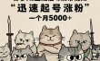 即梦AI生成猫咪黑帮视频，迅速起号涨粉，一个月5000➕