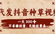 代发抖音种草视频，一天300➕，不看播放量，无粉丝要求
