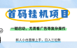 首码挂机项目，一键启动，无需看广告等复杂操作，新手小白日入三位数