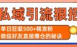 私域引流狠招：单日狂吸500+精准粉，微信好友直接爆仓的秘诀