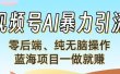 视频号AI暴力引流：零后端、纯无脑操作，蓝海项目一做就赚！【下面那个链接失效了】