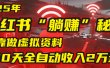 2025年，小红书的“躺赚”秘密被我扒出来了，靠做虚拟资料，30天全自动收入2万块！