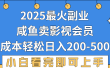2025最火副业，闲鱼卖vip影视会员，零成本日入200-500