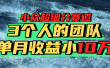 小众超细分赛道，一年百万利润的盘子！
