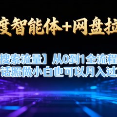 【百度智能体+网盘拉新+搜索流量】从0到1全流程，听话照做小白也可以月入过万