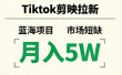 Tiktok剪映拉新，蓝海项目，市场短缺，月入5W+