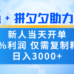 新人闭眼冲!闲鱼 + 拼夕夕套利,80% 纯利当天可开单,复制粘贴日入 3000+
