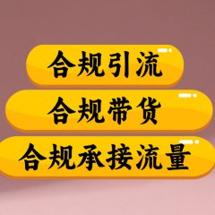 合规引流、合规并且高效地做带货、合规承接流量（揭秘）