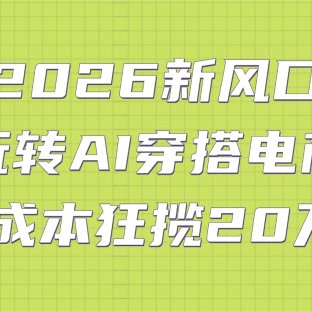 2026新风口:玩转AI穿搭电商,零成本狂揽20万+